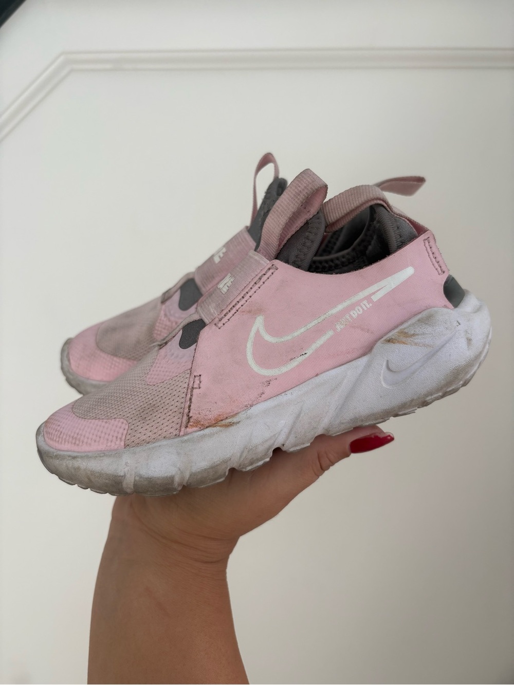 Nike Girls Pink & Light Gray Slip-On Athletic Sneakers - Picture 3 of 7